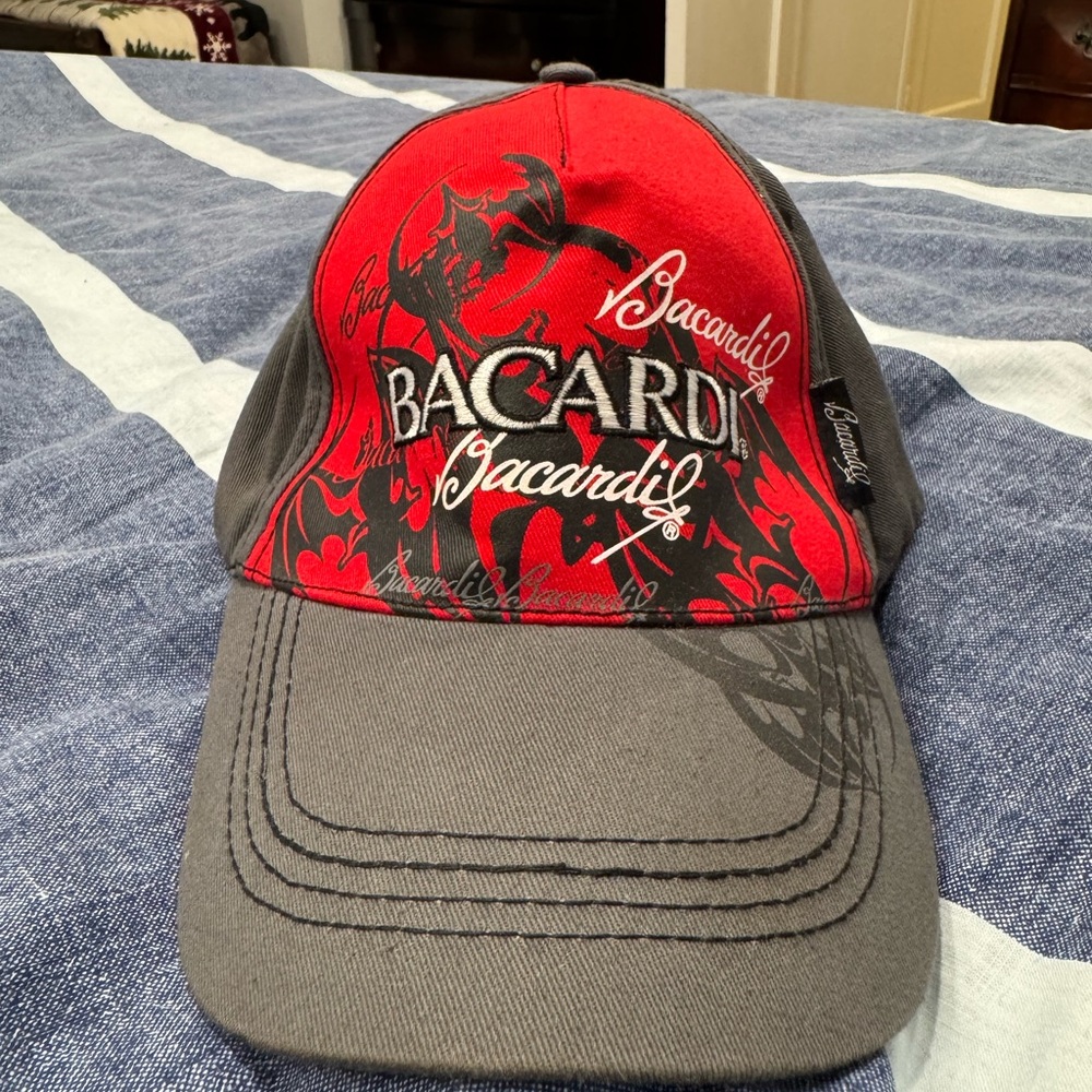 Bacardi Red and Gray Cap